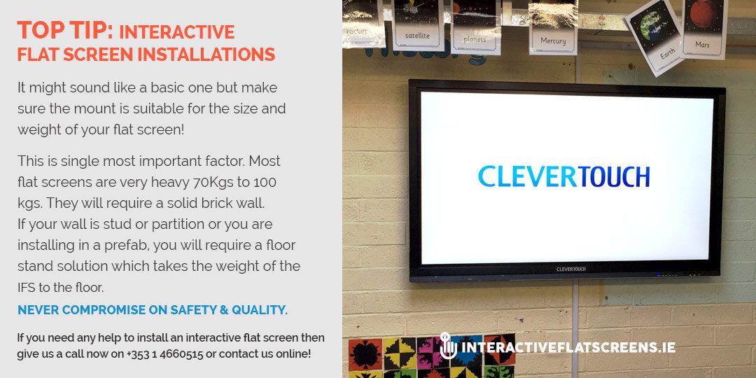 Interactive Flat Screen Installation Tip