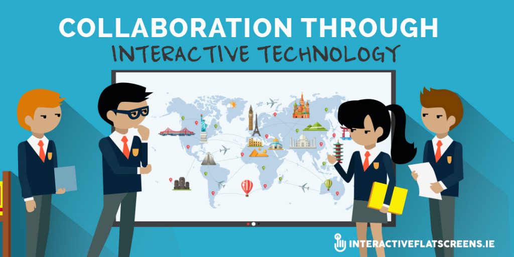 collaboration-through-interactive-technology-interactive-flat-screens-ireland