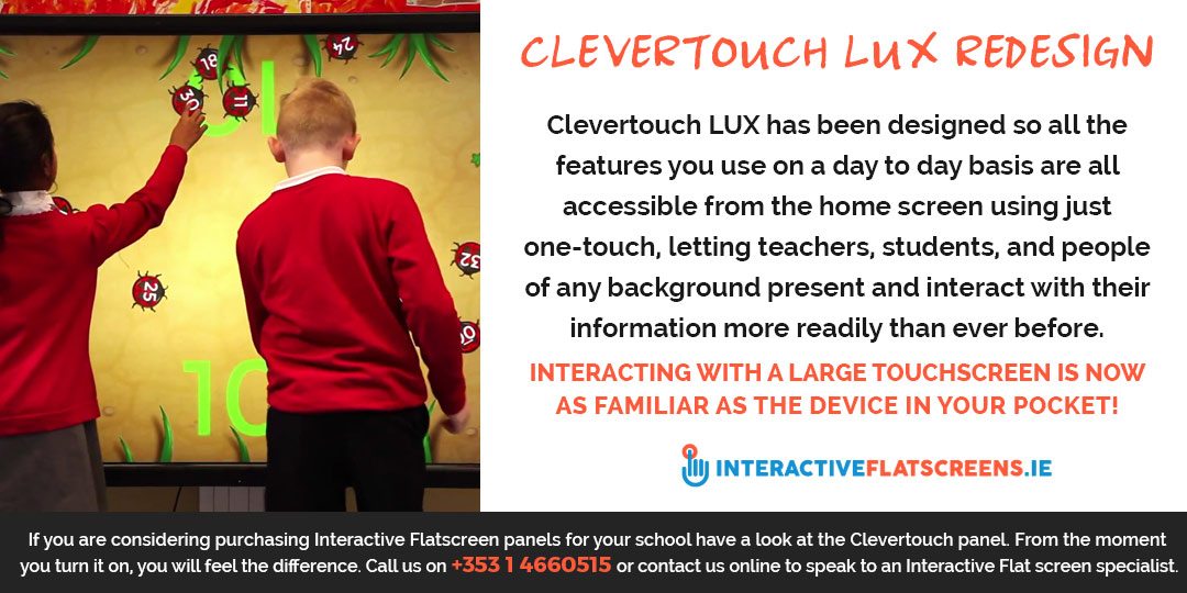 Clevertouch LUX Redesign - Interactive Flat Panel Ireland