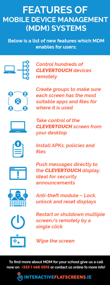 Mobile Device Management Features - Clevertouch - Interactive Flatscreens Schools - Ireland