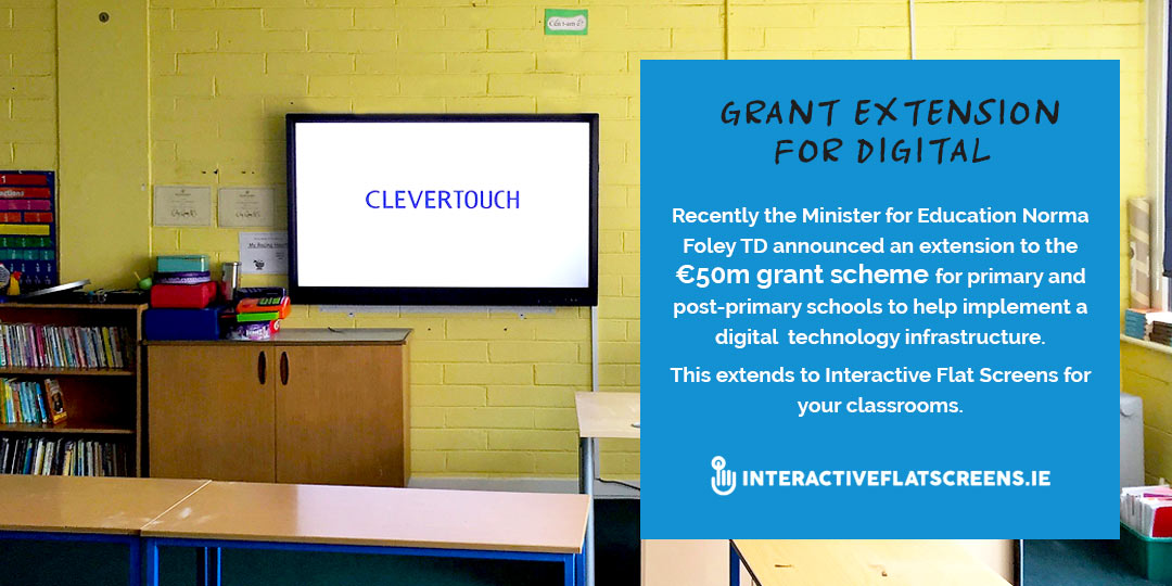 Grant Scheme Primary School - Minister Education Ireland - Interactive Flatscreens