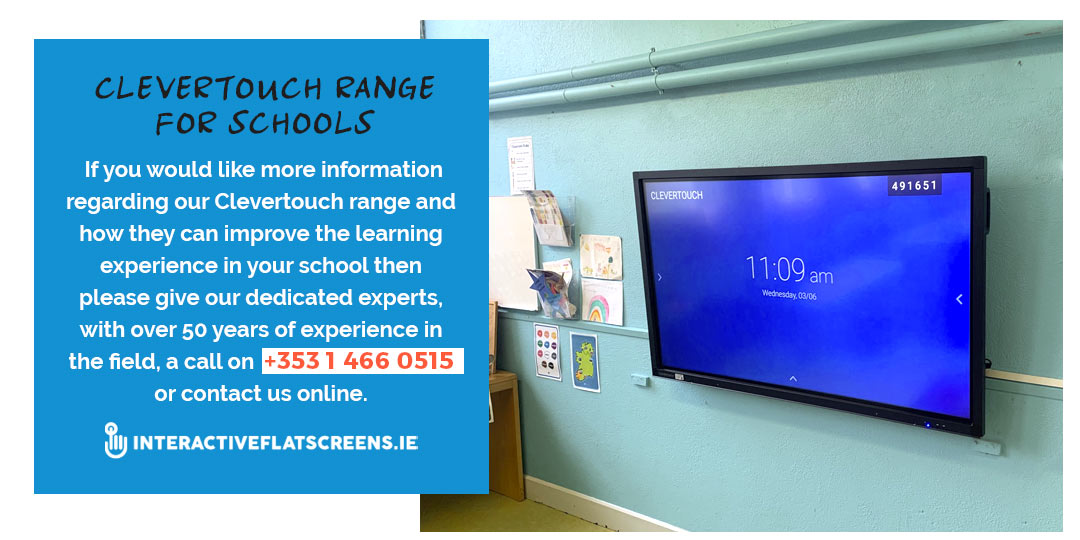 Clevertouch Range Irish Schools - Interactive Flatscreens